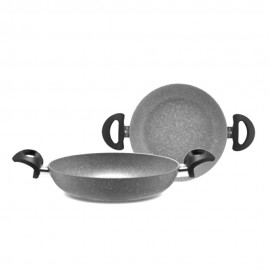 意大利Piardi Home｜Livestone 系列 天然礦石雙耳不沾深煎鍋 28cm 明火