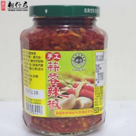 誠泰醬油 - 台灣進口-西螺名產-蒜蓉辣椒360克×1罐