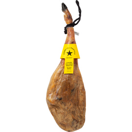 伊比利亞星 黑毛豬原隻帶骨風乾火腿(白標) 26個月