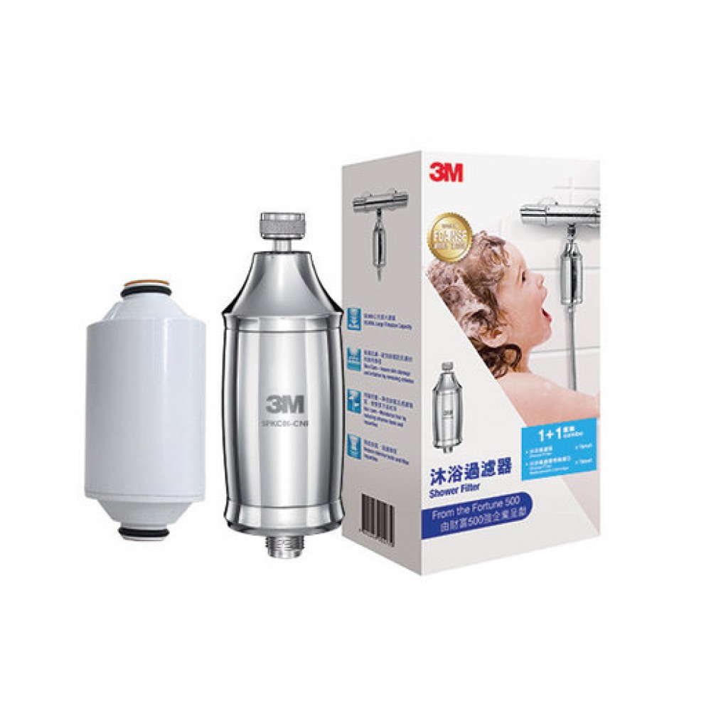 3M™ 沐浴過濾器連 替換濾芯 (1機2芯套裝)