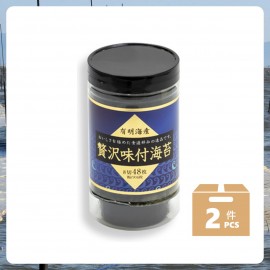 日本直送 丸上 味付海苔 調味海苔 紫菜 日本有明海產 *8切48枚 x2罐 8切48枚（全形6枚分）×2罐
