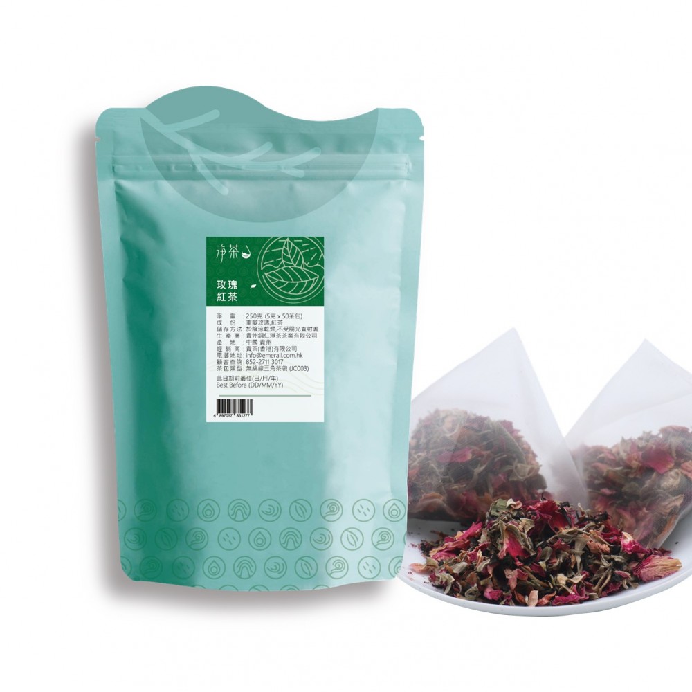 淨茶 玫瑰紅茶包*無綿線設計;壺泡/冷泡適用 250克 (5克 x 50茶包)