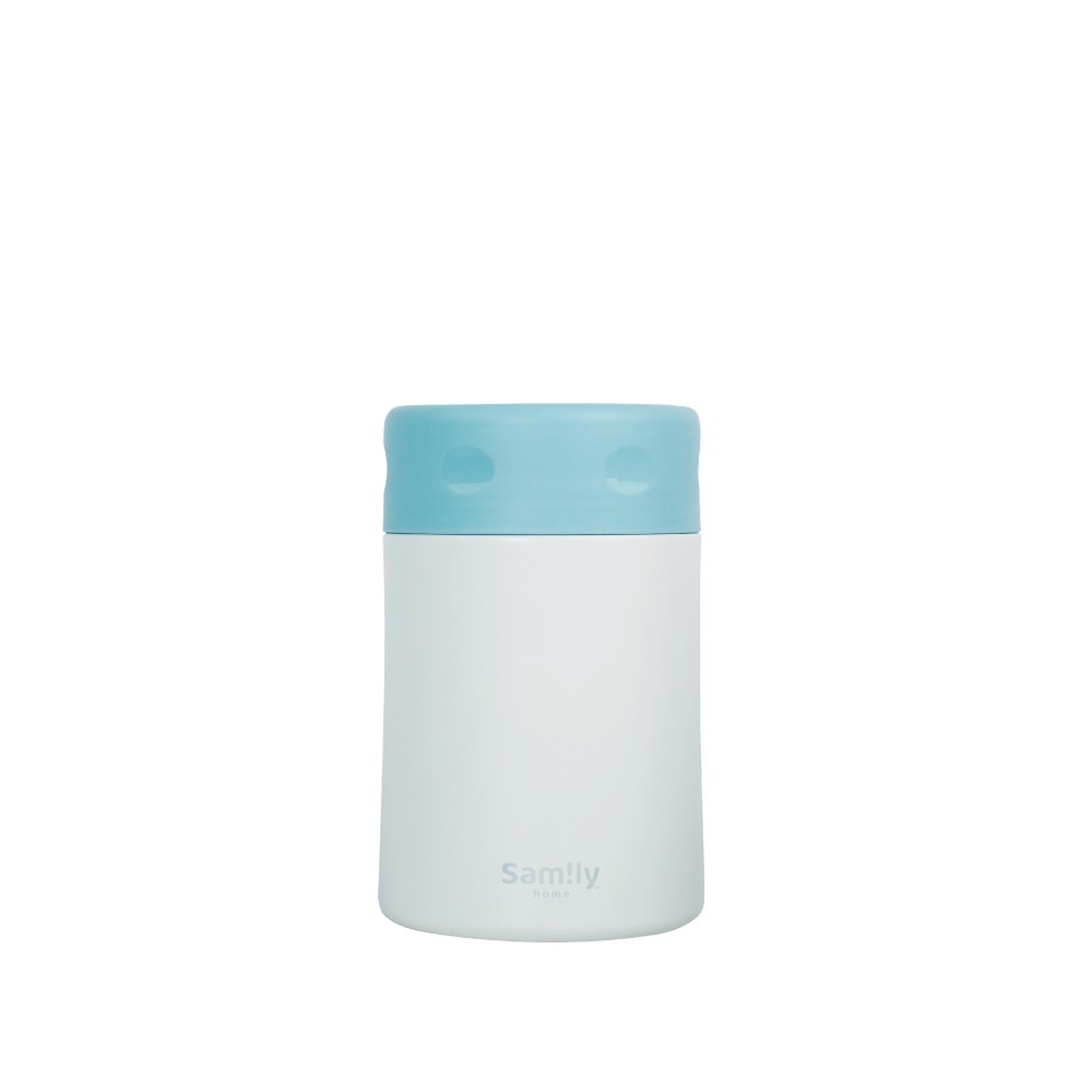 650ml 真空玻璃保溫食物罐 / 食物盒 - 粉藍色
