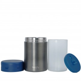 650ml 真空玻璃保溫食物罐 / 食物盒 - 深藍色