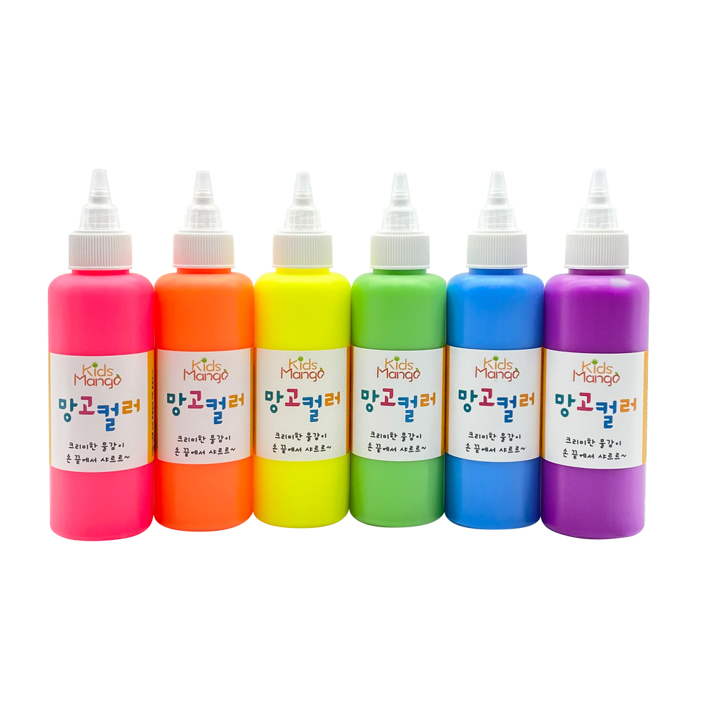 Kids Mango MCL-6 Mango Color立體兒童手指幻彩 6色套装 Kids Mango MCL-6 Mango Color立體兒童手指幻彩 6色套装