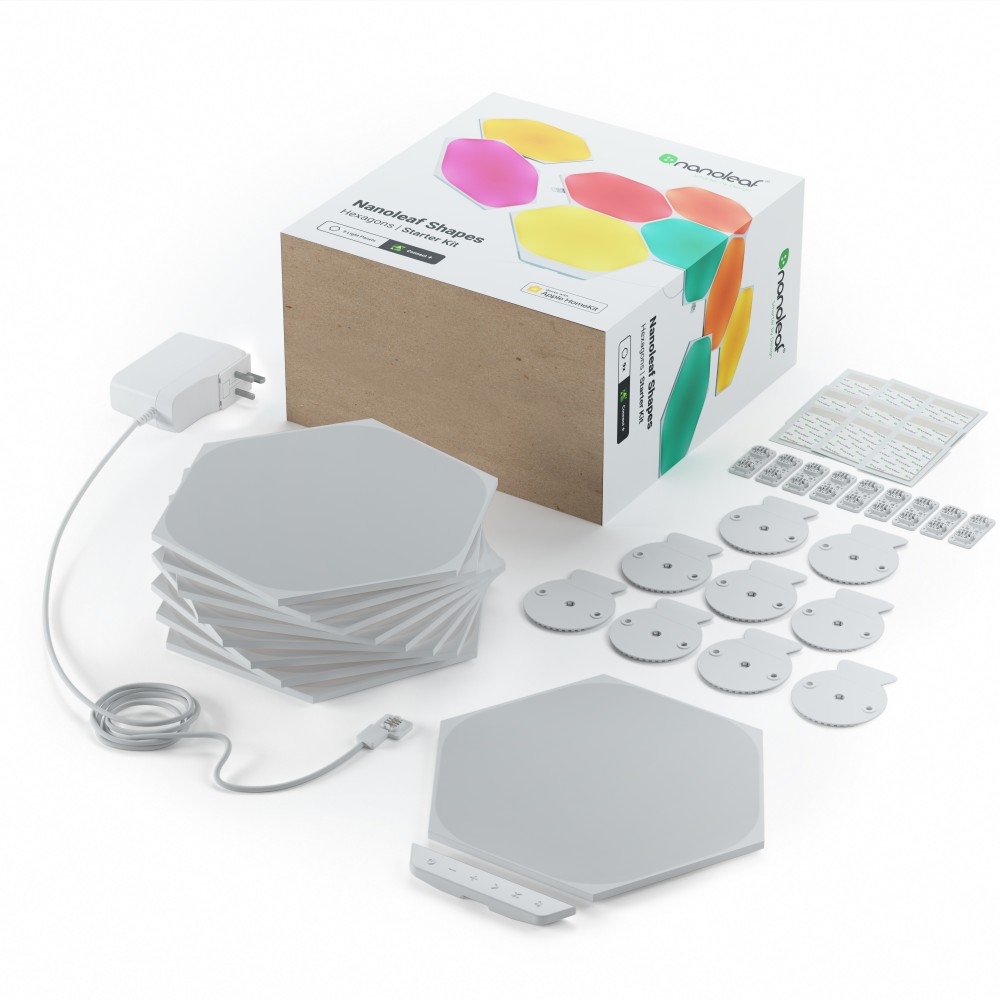 Nanoleaf Shapes Hexagons 六角形智能燈板入門套裝 (9塊) Nanoleaf Shapes Hexagons 六角形智能燈板入門套裝 (9塊)