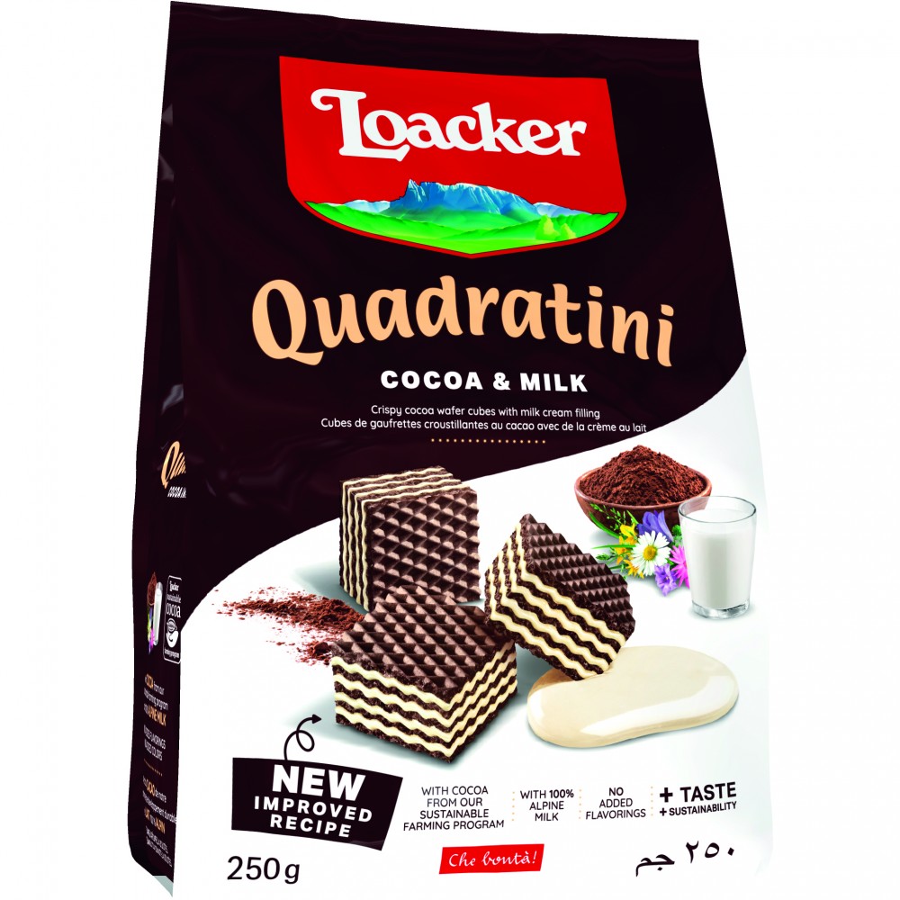 Loacker萊家粒粒牛奶朱古力威化餅250g