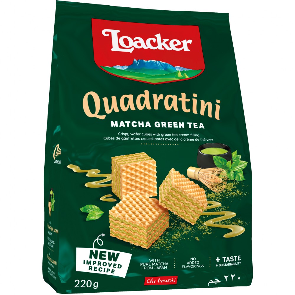 Loacker粒粒綠茶威化餅220g