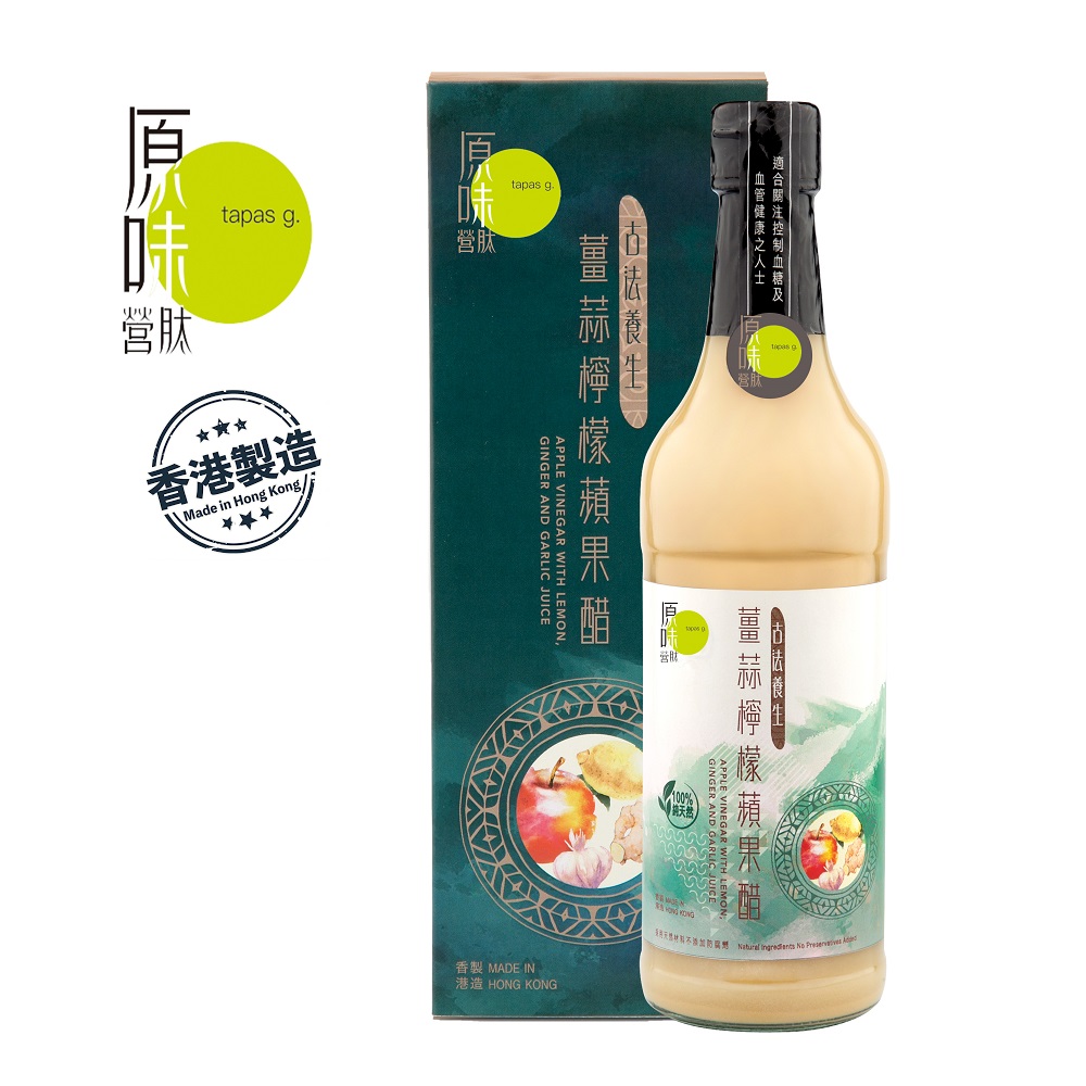 原味營肽 薑蒜檸檬蘋果醋 (500毫升)