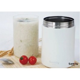 650ml 真空玻璃保溫食物罐 / 食物盒 - 粉藍色