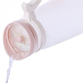 1500ml 矽膠絲感塗層玻璃水瓶 - 粉紅色