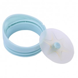 1500ml 矽膠絲感塗層玻璃水瓶 - 粉藍色