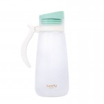 1500ml 矽膠絲感塗層玻璃水瓶 - 粉綠色