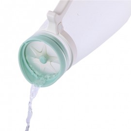 1500ml 矽膠絲感塗層玻璃水瓶 - 粉綠色