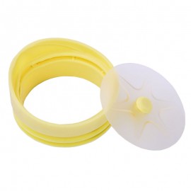 1500ml 矽膠絲感塗層玻璃水瓶 - 粉黃色