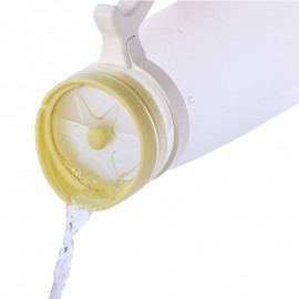 1500ml 矽膠絲感塗層玻璃水瓶 - 粉黃色