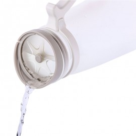 1500ml 矽膠絲感塗層玻璃水瓶 - 石灰色