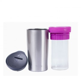 TRIO 保溫玻璃隨行杯 - 紫羅蘭色｜咖啡杯｜茶杯