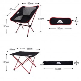 MasterTool - 戶外防水輕便折疊燒烤露營桌，藍色