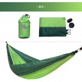Mastertool- 超輕戶外防側翻露營休閒單人吊床，綠色