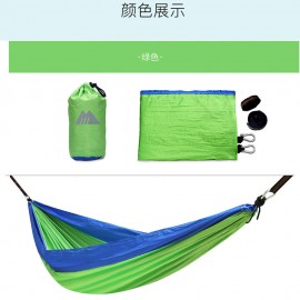 Mastertool-超輕戶外防側翻露營休閒吊床，雙人綠色