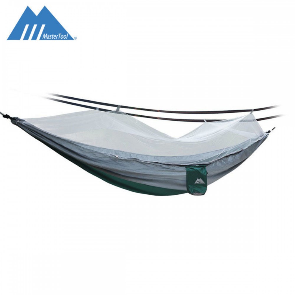 Mastertool-透氣蚊帳綠色，防蚊防蟲野營防側翻露營家用吊床