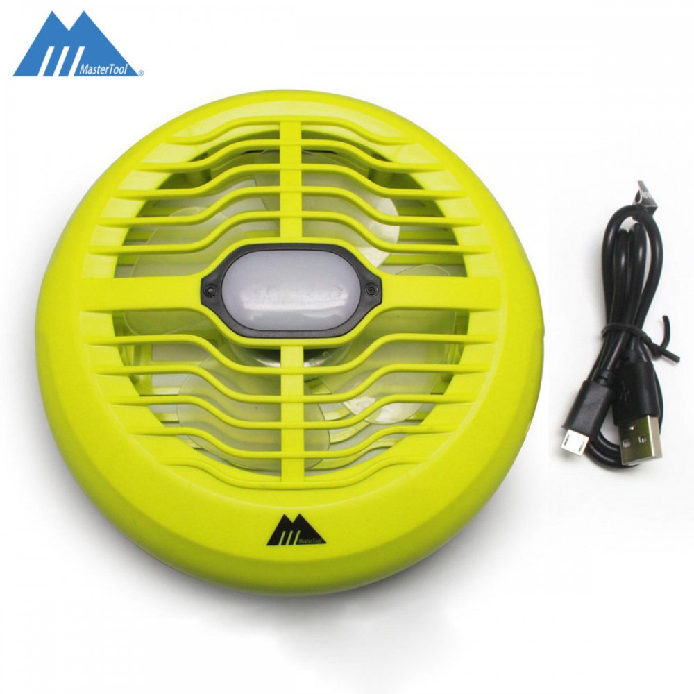 Mastertool-綠色-USB充電式野營帳篷風扇營燈