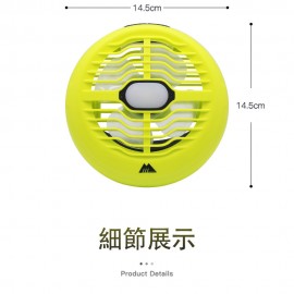 Mastertool-綠色-USB充電式野營帳篷風扇營燈