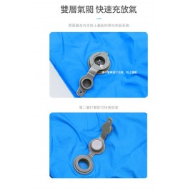 Mastertool- 單人帶枕充氣睡床墊,戶外露營床，超輕地蓆，充氣床，灰色