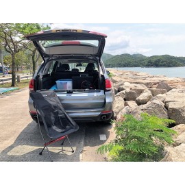 Mastertool -高背輕量戶外露營鋁合金折疊椅，沙灘椅，黑色