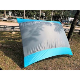 MasterTool-超輕超薄防水防刮超大號215 x 270厘米戶外沙灘墊，野餐墊，遮篷布，兒童玩耍墊，連4口營釘及掌上迷你口袋