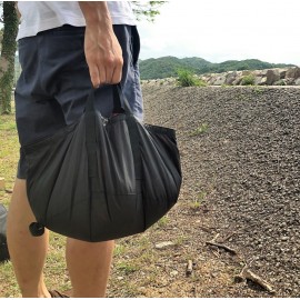 MasterTool-露營水袋/桶，洗手/洗面，戶外野營儲物容器，便攜折疊水桶，超輕，可折疊，多功能面盆，釣魚水桶，防水-玫紅色-15L，沙灘玩水/潑水，洗滌，洗車，連收納袋