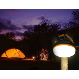 MasterTool-戶外防水野營燈，露營燈，營地掛燈，家用應急燈，帳篷燈，带掛扣及有磁鐵 - 黃色