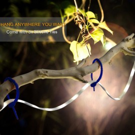 MasterTooll- 戶外露營帳篷燈條，可彎曲防水露營燈條，帳篷掛燈，USB燈條，簡易燈籠燈帶，營地燈帶，1.5米長（15個LED燈，正白燈）