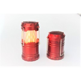 MasteTool-火焰燈，紅色，可伸縮戶外野營燈，應急掛燈