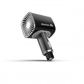 MasterTool-3合一車用電器負離子淨化器, 空氣淨化器+雙USB QC 3.0車充+應急破窗錘、除臭劑和汽車空氣清新器, 安全錘