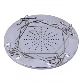 MasterTool-折疊式露營爐烤麵包架托盤，圓形不銹鋼烤架 (家用可以)