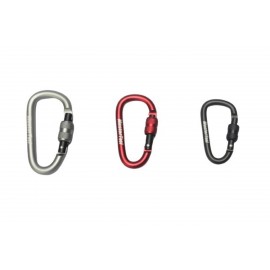 MasterTool-帶鎖鋁合金登山扣，戶外多功能安全掛扣 - 3件裝（黑色，紅色，灰色）