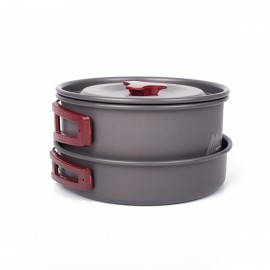 MasterTool-[1套9件] 超輕便露營煮食/火鍋套裝 [全套只重720g]，2~3人戶外鋁質野炊爐具，送收納袋