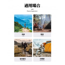 MasterTool -單人露營煮食鍋，戶外露營鍋+碗套裝(1套2件），輕量火鍋套裝鍋，非常適合背包旅行，戶外露營，徒步各野餐。手柄可折疊，野炊餐具。送收納袋