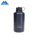 MasterTool-升級版，2000ml不銹鋼真空保溫保冷水壺-藍黑色，大口徑控溫水瓶 (4瓶礦泉水量) - BPA Free