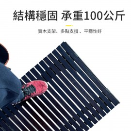 MasterTool- 戶外實木蛋捲桌，便攜式折疊露營桌子，燒烤野營桌，含收納袋