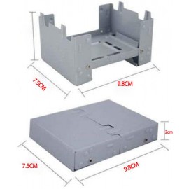 MasterTool- 優惠套餐價（含煮食爐1pc + 9粒燃塊）迷你口袋折疊爐，無煙燃塊，固體酒精爐
