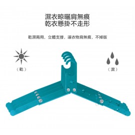 MasterTool- 2 件套（藍色）便攜式折疊旅行衣架,戶外鋁合金衣架,旅行配件可折疊衣服晾乾架,適合旅行，露營使用