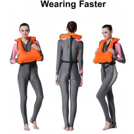 MasterTool-成人浮潛背心-紅色，獨木舟助浮衣，游泳背心，便擕式救生衣，充氣浮潛夾克, 適用於所有的水上活動，潛水、浮潛、游泳等，輕便小巧，折叠后僅手掌大小，重量也只有250g。（贈送收納網袋）