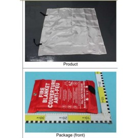 MasterTool- 大碼防火毯-1.2 X 1.8 M，玻璃纖維滅火毯，家用應急逃生滅火毯，防火救生毯，可容納2人，防火布，已通過權威測試機構歐盟標準EN-1869：1997測試。且帶有大號登山扣，方便攜帶，懸掛