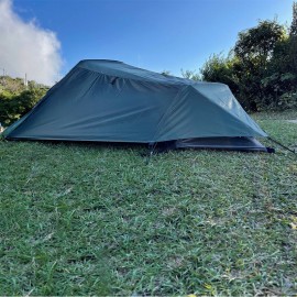 MasterTool-單人雙層超輕帳篷-綠色，(包括帳篷和所有配件)，防風防雨帳篷，徒步桿帳篷 超輕背包帳篷，適合四季使用。易安裝雙層戶外防水帳篷