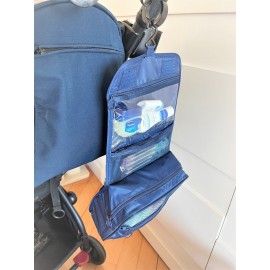 MasterTool-多功能收納包-藍色，可擕式旅行洗漱包,男女適用,化妝包,懸掛洗漱用品收納包,防水浴室淋浴袋,化妝包，嬰兒推車收納袋。