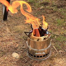 MasterTool-拆卸折疊柴火爐，戶外野餐爐，分體式酒精爐，可供戶外野營時BBQ,燒水，做飯，烹飪各式各樣的美食