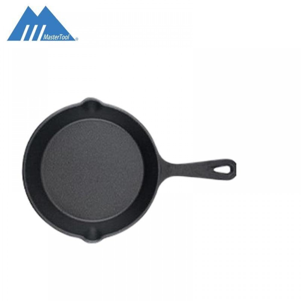 6吋鑄鐵單柄煎鍋，鑄鐵平底一體鍋，鑄鐵鍋，可於家用及户外露營用